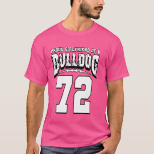 Camiseta Namorada De Futebol Do Jogador 72 Para O Bulldog