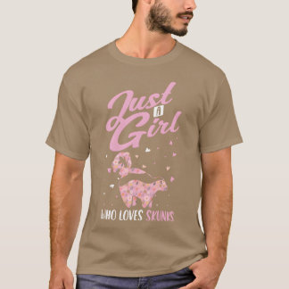 Camiseta Namorada de Gambá Meninas Animal Fofo vintage