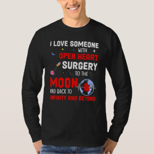 Camiseta Namorada de Sobrevivente de Cirurgia de Coração Ab