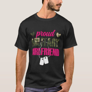 Camiseta Namorada de Soldado Namorada militar orgulhoso