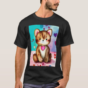Camiseta Namorada de Ursinho de coração do dia de os namora