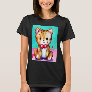 Camiseta Namorada de Ursinho de coração do dia de os namora