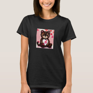 Camiseta Namorada de Ursinho de coração do dia de os namora