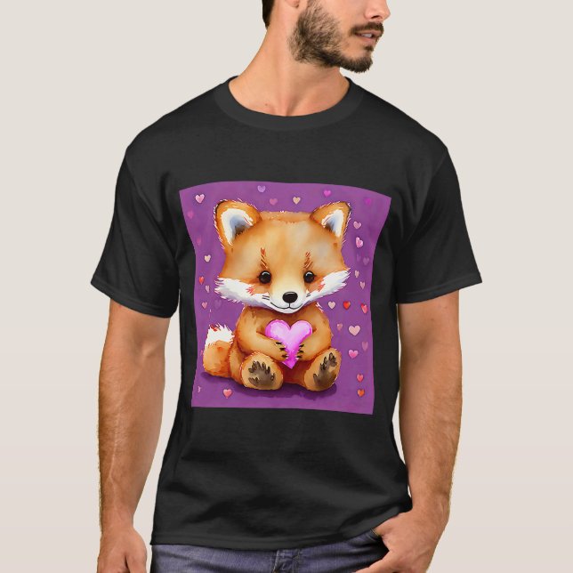 Camiseta Namorada dia de os namorados Amor Ursinho Fox Fox (Frente)