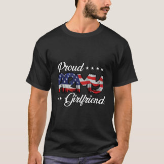 Camiseta Namorada do Exército Orgulhoso da Bandeira dos Est