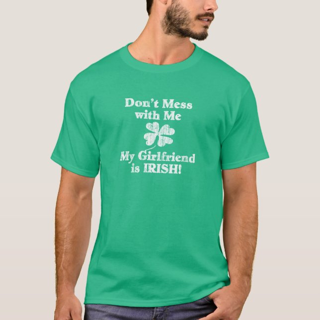 Camiseta Namorada é irlandês (Frente)