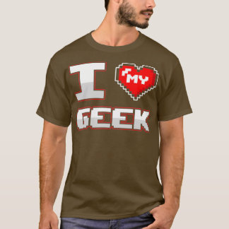 Camiseta Namorada geek Namorado I Love My Geek Casal