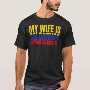 Camiseta Namorada Humor Minha Esposa É Colombiana Sem cicat