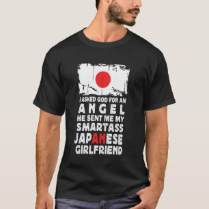 Camiseta Namorada Japonesa Engraçada e Inteligente Bandeira