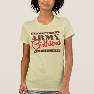Camiseta Namorada orgulhoso do exército