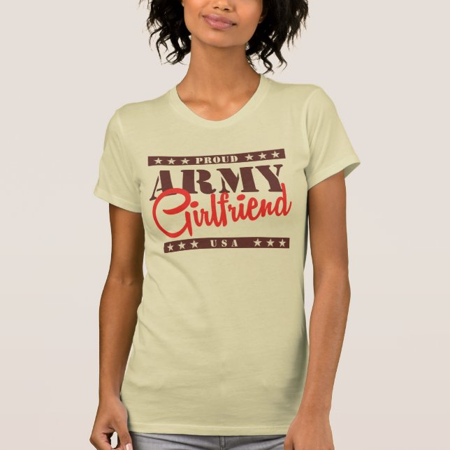 Camiseta Namorada orgulhoso do exército (Frente)
