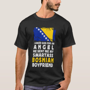 Camiseta Namorado Bósnio Idiota Engraçado Bandeira da Bósni