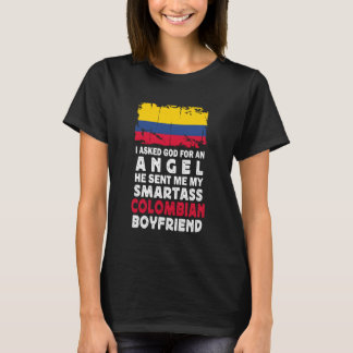 Camiseta Namorado Colombiano Esperto e Divertido Bandeira d