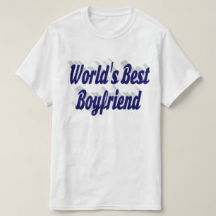Camiseta Namorado com script azul escuro