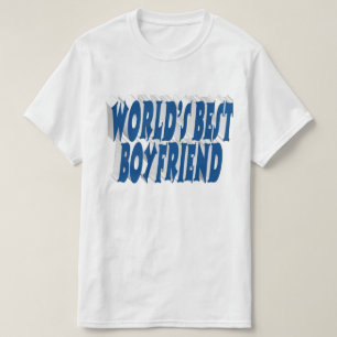 Camiseta Namorado com tipografia azul-marinho