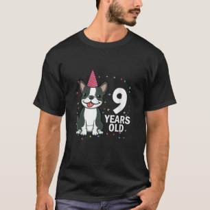 Camiseta Namorado de 9 anos Boston Terrier Dog Lover 9th