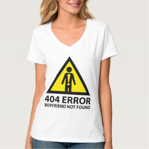 Camiseta namorado de erro 404 não encontrado