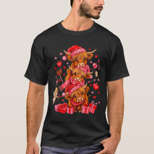 Camiseta Namorado engraçado Highland Cow Xoxo Be Mine Cu