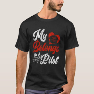 Camiseta Namorado Esposa Dia dos Namorados Piloto de Avião