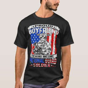 Camiseta Namorado Orgulhoso de um Soldado da Guarda Naciona