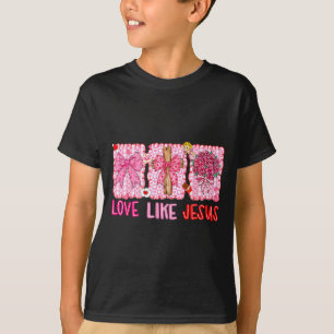 Camiseta Namorado Preppy Amor Cristão Como Jesus Homens Mul