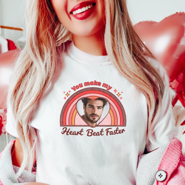 Camiseta Namorado Romântico personalizável, Foto personaliz (Criador carregado)