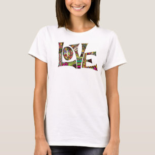 Camiseta namorados, amor, ilustração colorida