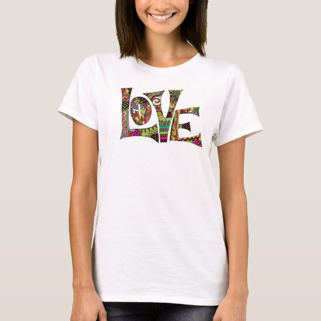 Camiseta namorados, amor, ilustração colorida (Frente)