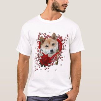 Camiseta Namorados - chave a meu coração - Shiba Inu