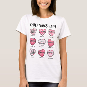 Camiseta Namorados Cristão Deus Diz Bíblia Versa Corações F
