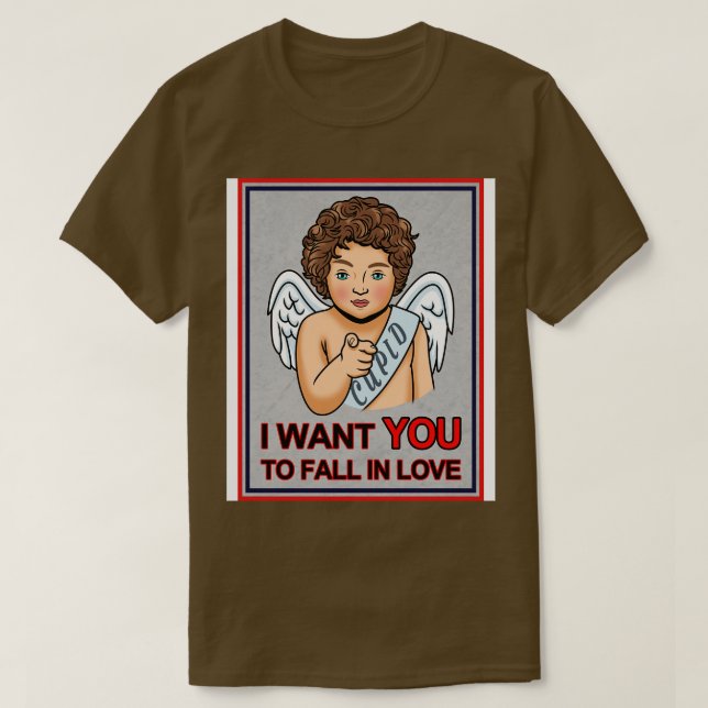 Camiseta Namorados Cupido Bonito Que Eu Quero Que Você Faça (Frente do Design)