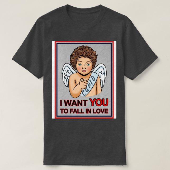 Camiseta Namorados Cupido Bonito Que Eu Quero Que Você Faça (Frente do Design)