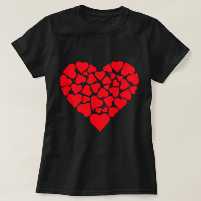 Camiseta Namorados Dando Amor Cardíaco A Homens E Mulheres  (Frente do Design)