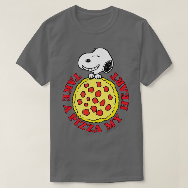 Camiseta Namorados De Amendoim Fazem Uma Pizza Meu Coração (Frente do Design)