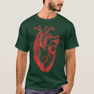 Camiseta Namorados De Artéria De Amor Com Difusão De Coraçã