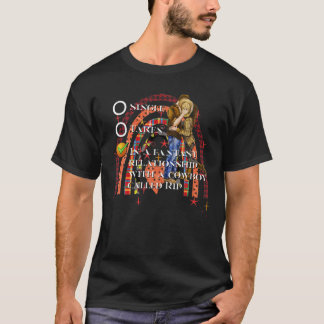 Camiseta Namorados de Cowboy Sonha com Cavalo de Pé Românti