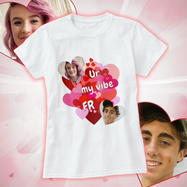 Camiseta Namorados de Fotografias Personalizadas de Cute (Criador carregado)