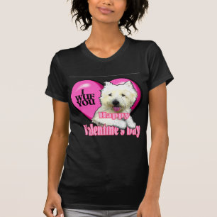 Camiseta Namorados de Terrier branco de montanhas