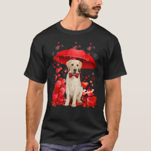 Camiseta Namorados do Retriever de Ouro Bonito Corações Gua