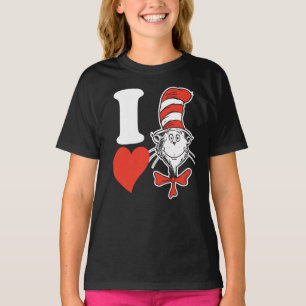Camiseta Namorados Dr. Seuss Coração O Gato No Chapéu