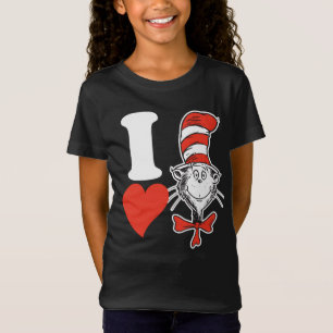 Camiseta Namorados Dr. Seuss Coração O Gato No Chapéu