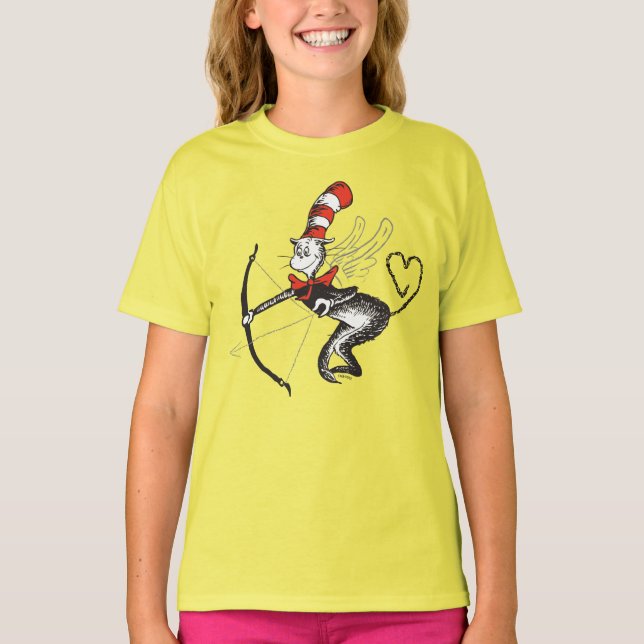 Camiseta Namorados Dr. Seuss| O Gato no Cupido de Chapéu (Frente)