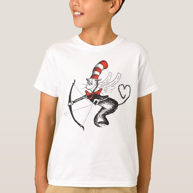Camiseta Namorados Dr. Seuss | O Gato no Cupido de Chapéu (Frente)
