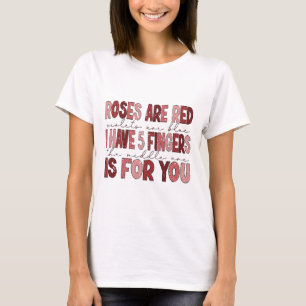 Camiseta Namorados Engraçado Tenho 5 Dedos O Médio