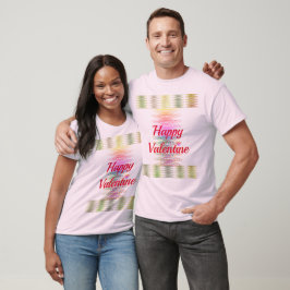 Camiseta Namorados Feliz Espirais Coloridos