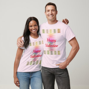 Camiseta Namorados Feliz Espirais Coloridos
