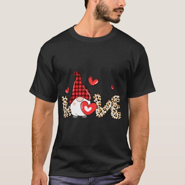 Camiseta Namorados Gnomos Cheetah Dia de os namorados Gno C (Frente)