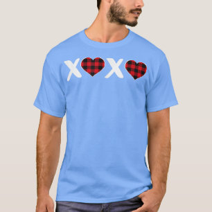 Camiseta Namorados Gráfico de Impressões Cardíacas XOXO Xad