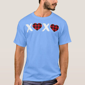 Camiseta Namorados Gráfico de Impressões Cardíacas XOXO Xad