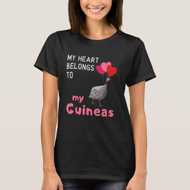 Camiseta Namorados Guiné Hen Fowy Farm Animais País Pou (Frente)